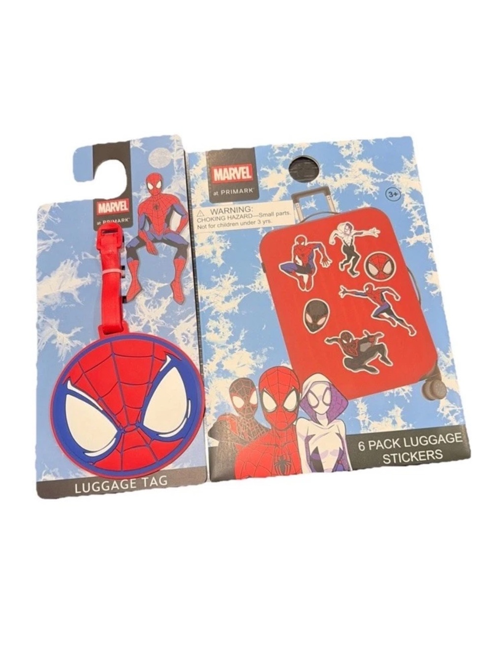 SPIDERMAN Spidey Large LUGGAGE TAG Travel Bag ID And Luggage Stickers Primark